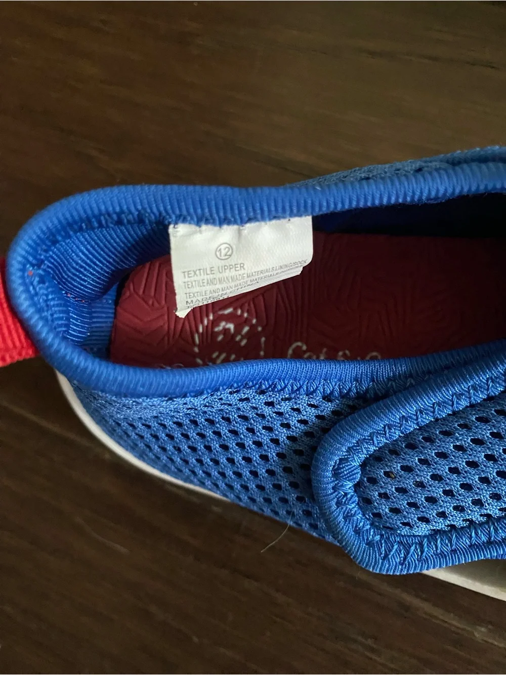 Kids Blue Mesh water shoes with Velcro Strap